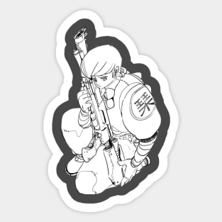 pistola girl Sticker